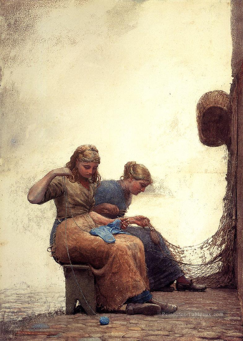 Réparer les Nets réalisme peintre Winslow Homer Peintures à l'huile